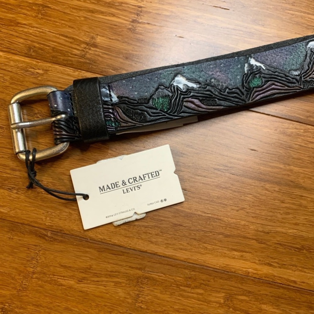 NWT made & crafted Levi’s vintage black leather mountain belt